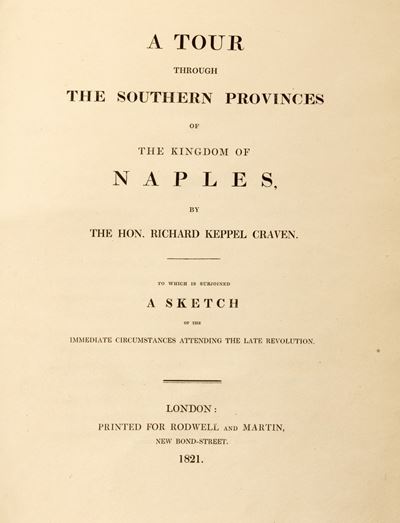 A tour through the southern provinces of the Kingdom of Naples, 1821