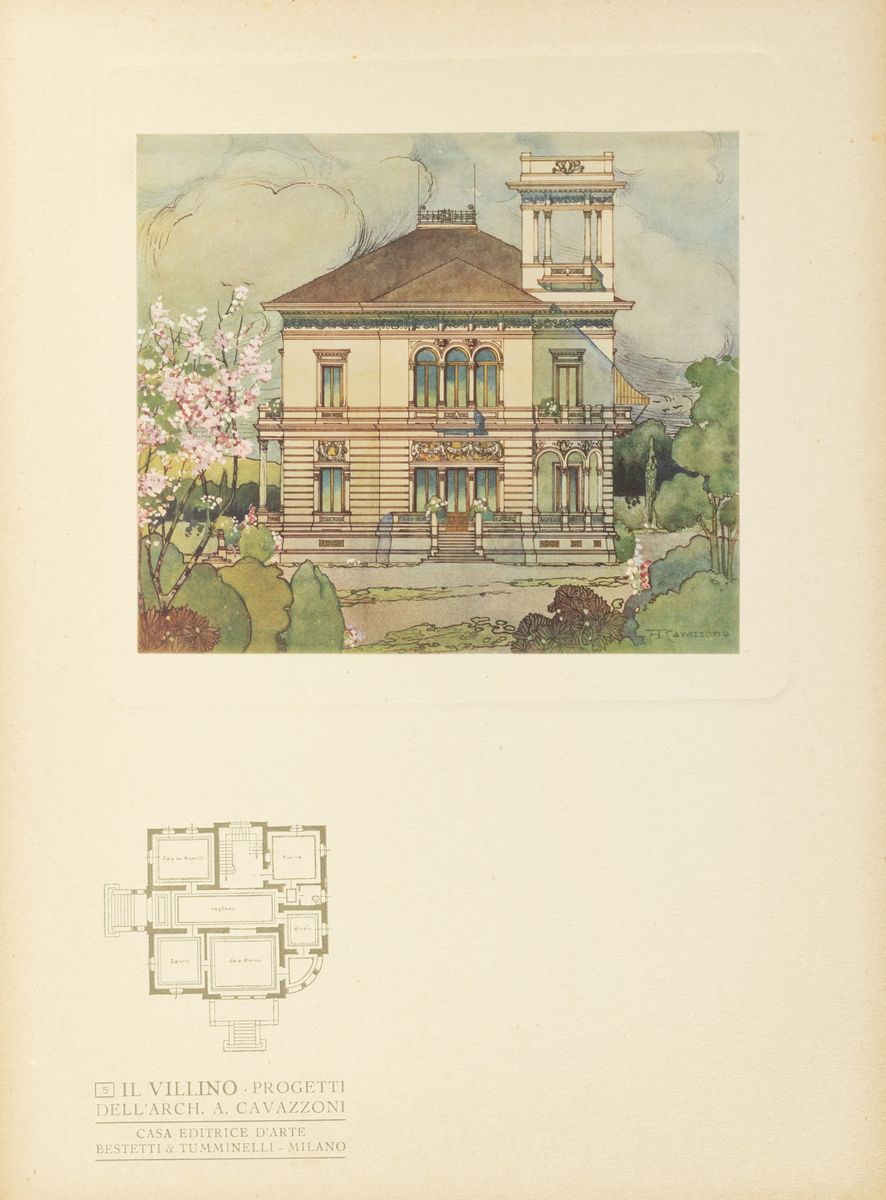 Augusto Cavazzoni - Il villino. Progetti (1910)