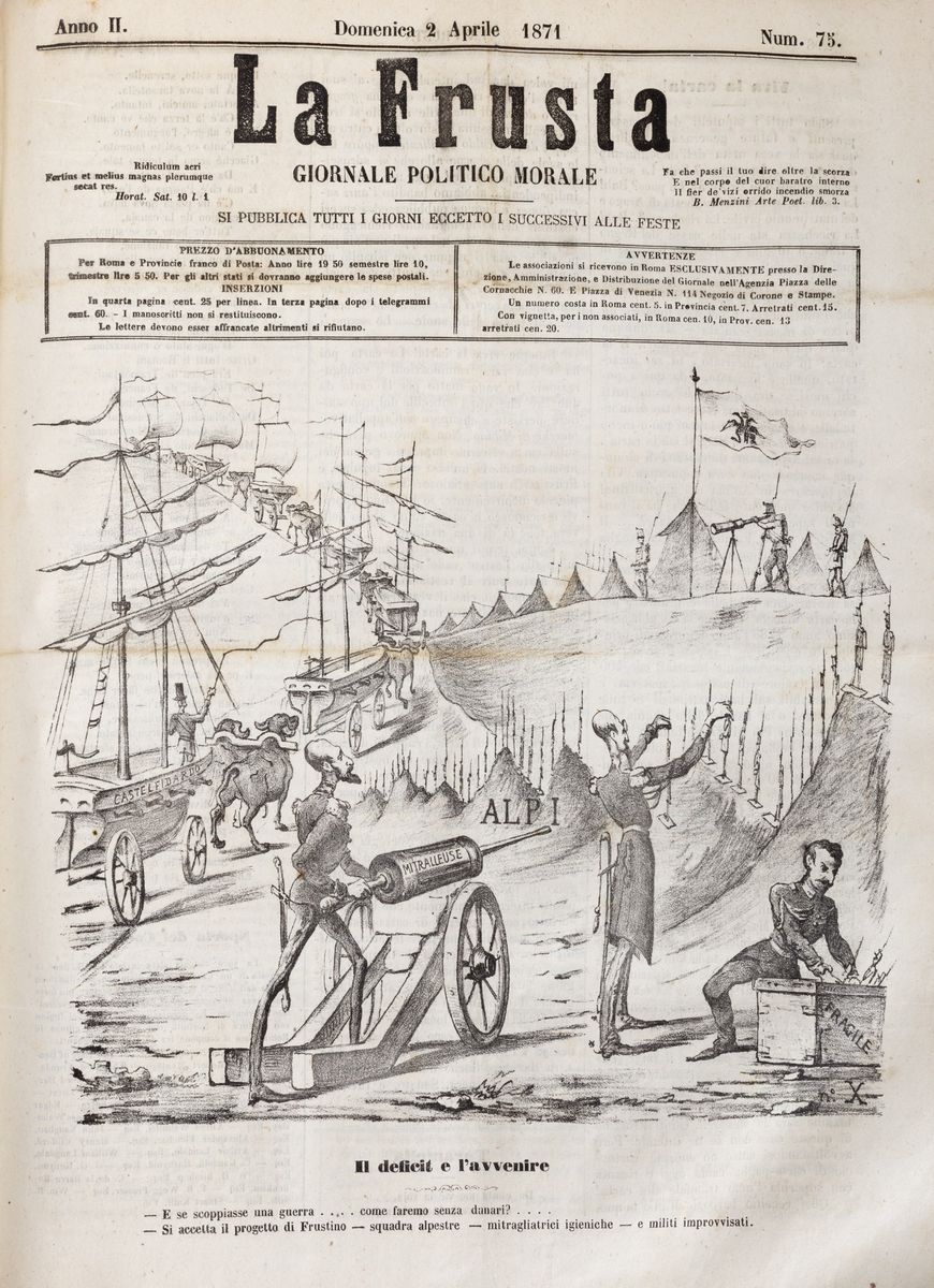 Carlo Marini - La frusta. Giornale politico morale (1870-1875)