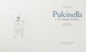 Pulcinella and “Zeza's song”. Illustrated by Mario Cortiello.