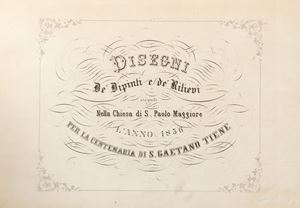 Drawings of paintings and reliefs made in the Church of S. Paolo Maggiore in 1856.