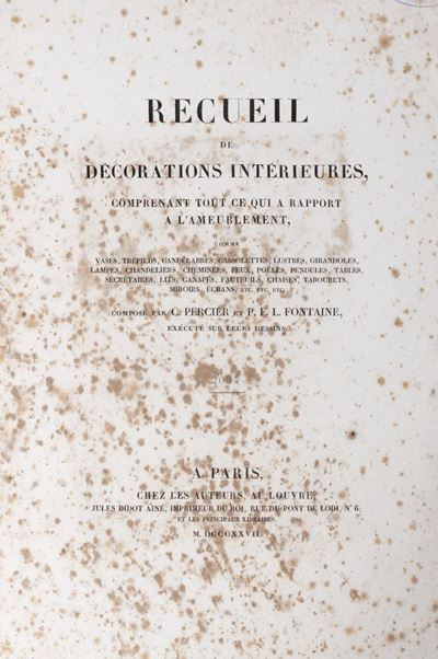 Recueil de décoration intérieure, 1827