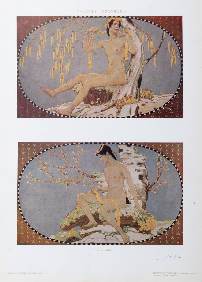 Modelli d'arte decorativa, 84 tavole decorative e 14 acquerelli di Fernando Gualtieri