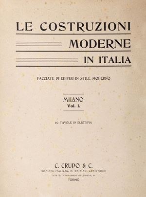 Modern buildings in Italy. Facades of buildings in a modern style