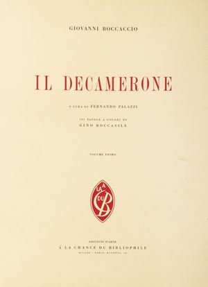 The Decameron. Edited by Fernando Palazzi. 101 color plates by Gino Boccasile.