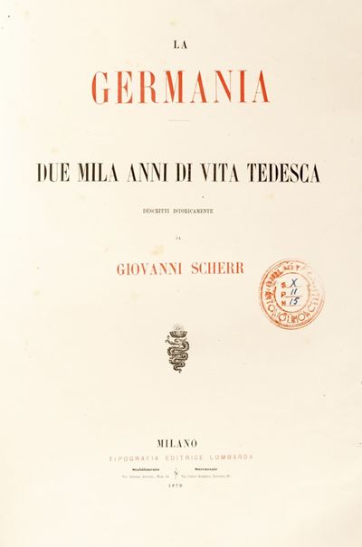 La Germania. Duemila anni di vita tedesca, 1879