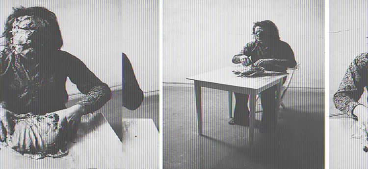 Eliseo Mattiacci - Rifarsi (1973), tre fotografie su tavola