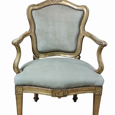 Poltrona in Legno Dorato, Fine Secolo XVIII