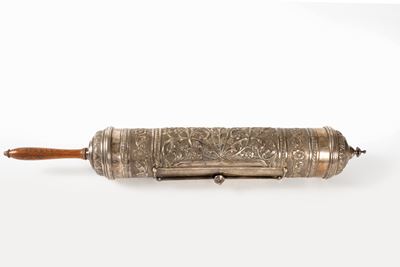 Megillah di Ester in Pergamena, Entro Astuccio in Argento, Secolo XIX