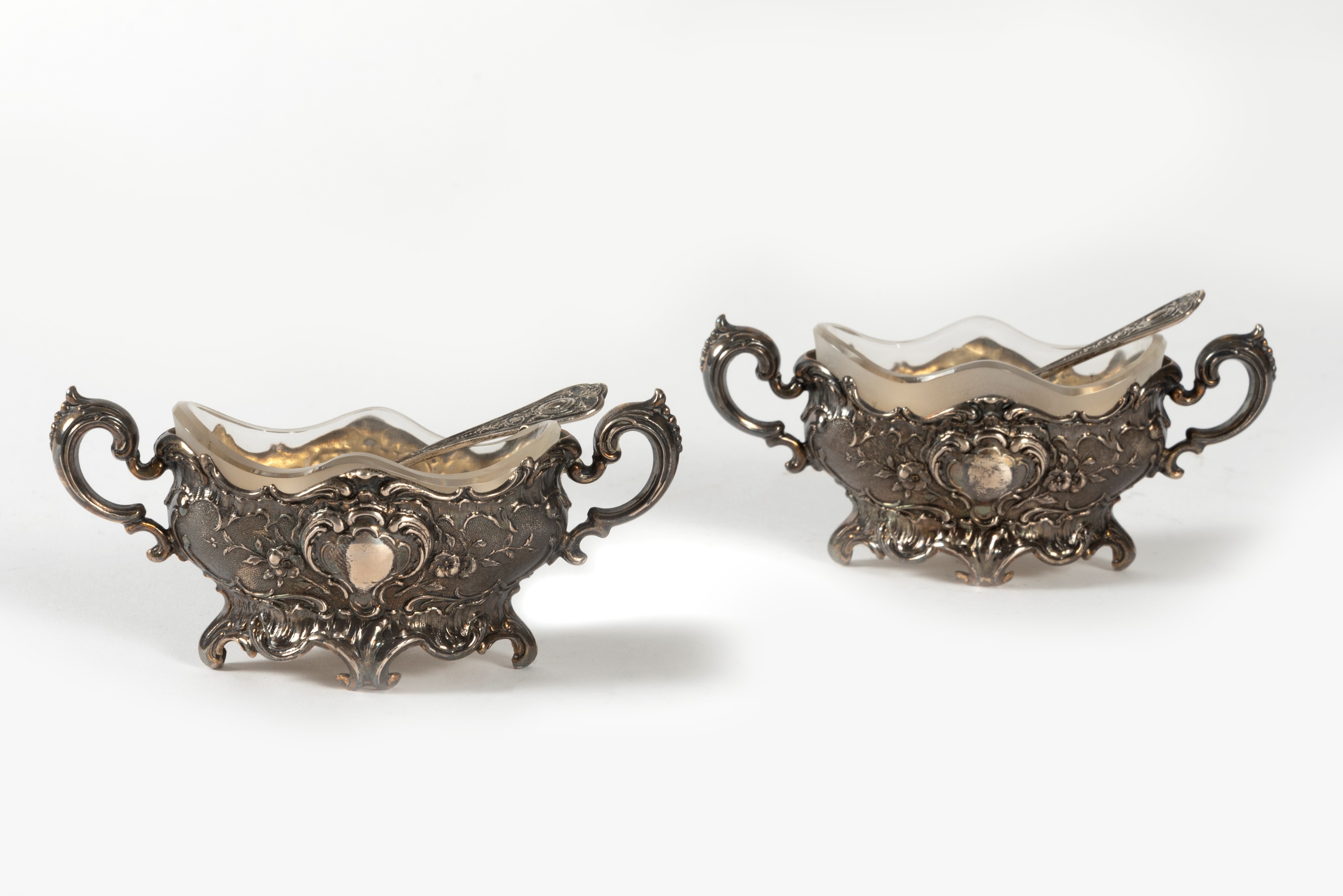 Coppia di Saliere in Argento, Germania Fine Secolo XIX - Inizi Secolo XX