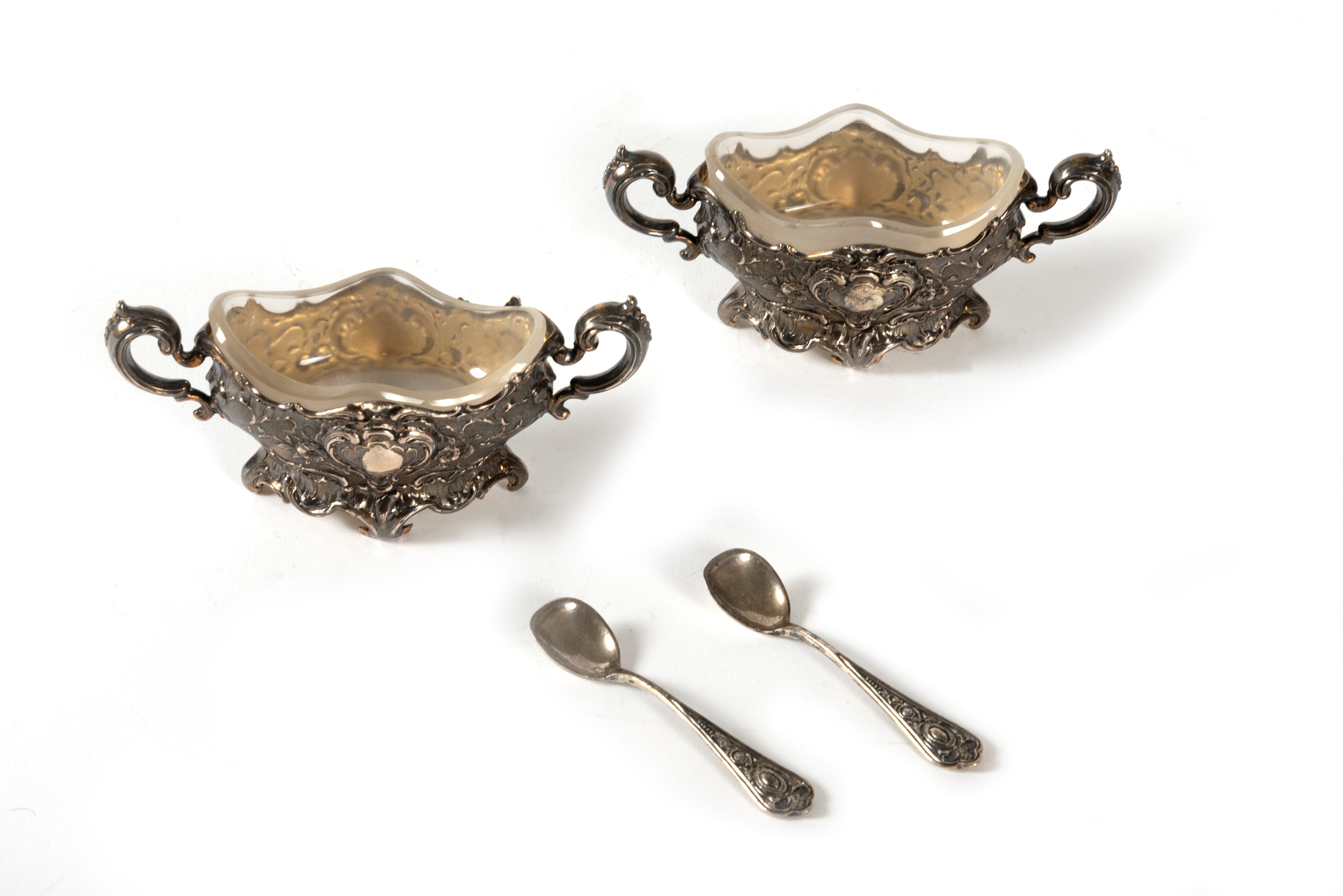 Coppia di Saliere in Argento, Germania Fine Secolo XIX - Inizi Secolo XX