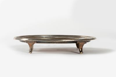 Piattino Salver in Argento, Londra, Inghilterra, Inizi Secolo XIX