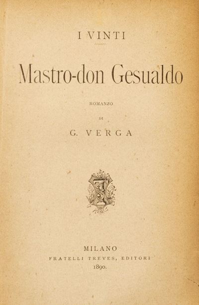 Mastro Don Gesualdo, Edizione originale, 1890