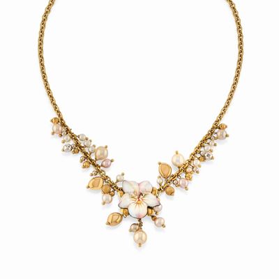 Collana con Perle e Smalto