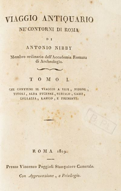 Viaggio antiquario ne' contorni di Roma, 1819
