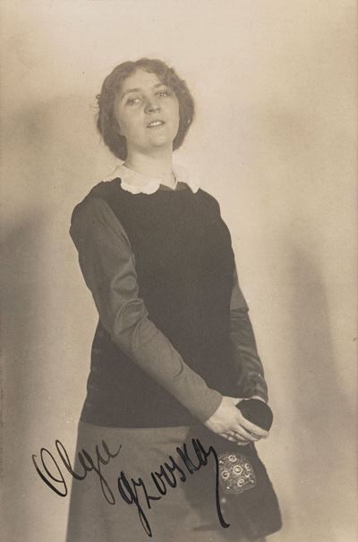 Ritratto dell'attrice Olga Grovska, Stampa vintage alla gelatina ai sali d'argento
