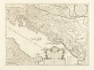 Cartografia - Balcani - Cantelli, Giacomo - Dalmatia Istria Bosnia Servia Croatia e parte di Schiavonia