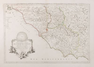Latium Campania et Samnium cum forum circum adjacentibus regionibus, incisione in rame, 1704