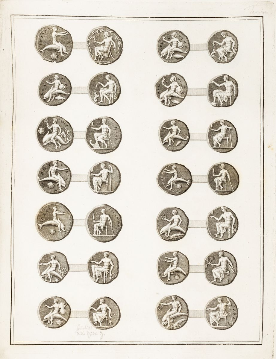 Francesco Carelli - Nummorum veterum Italiae: Descriptio con 200 tavole incise, Napoli 1812