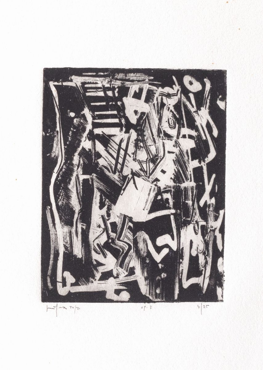 Emilio Vedova - 3 Incisioni Bianco e Nero