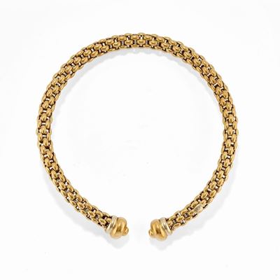 Girocollo in oro bicolore 18k, peso 104,50 g