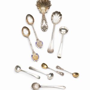 Ten silver spoons, Italy, 20th Century