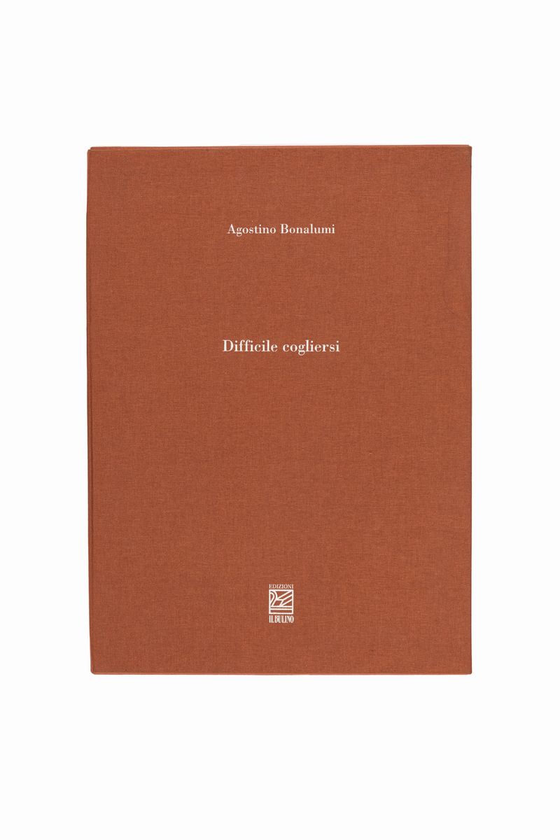 Agostino Bonalumi - Difficile cogliersi - lotto composto da volume e 02 multipli su carta, 2022