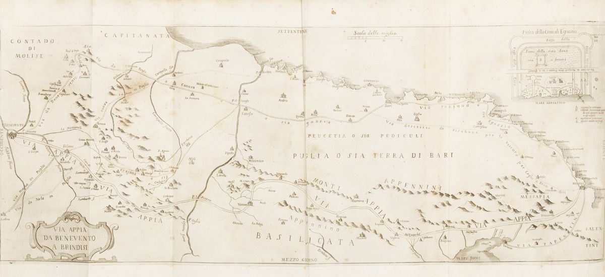 Francesco Maria Pratilli - Della Via Appia. Riconosciuta e descritta da Roma a Brindisi, 1745