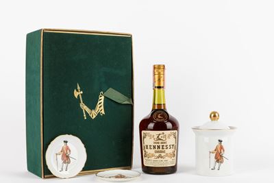 Hennessy Bras Arme Cognac - con Piattini e Zuccheriera in Porcellana Limoges