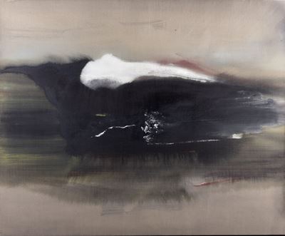 Paesaggio, tempera acrilica su tela