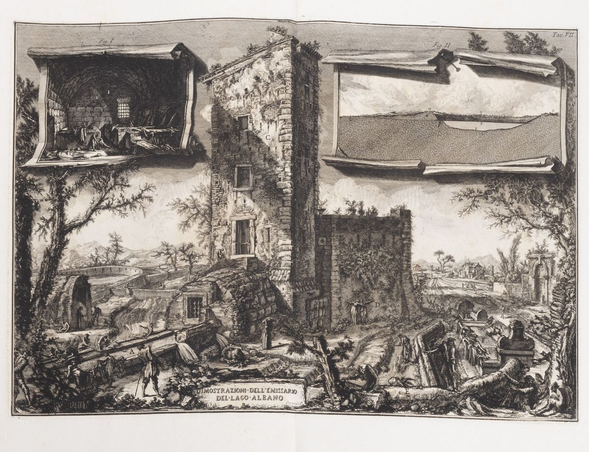 Giovanni Battista Piranesi - Antichità d'Albano e di Castel Gandolfo con incisioni e tavole