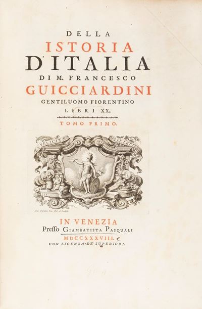 Della istoria d'Italia - Libri 20. Tomo primo [-secondo], Venezia, 1738