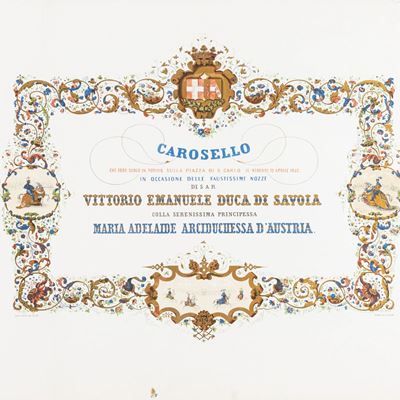 Francesco Gonin, Carosello a Piazza San Carlo, Torino, 1842