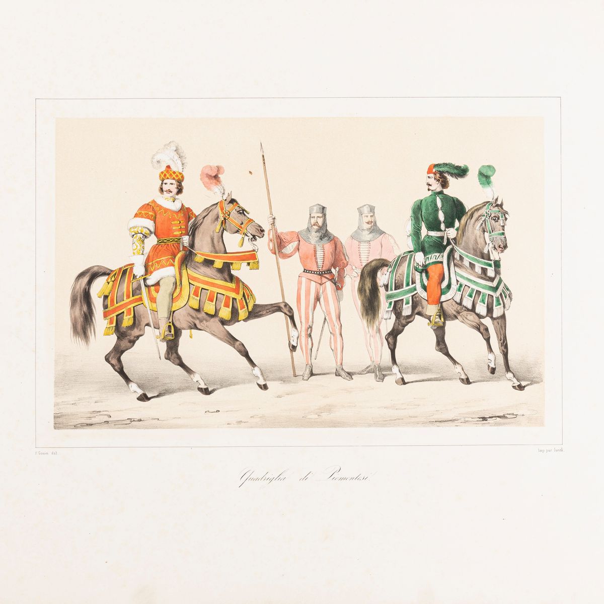 Francesco Gonin, Carosello a Piazza San Carlo, Torino, 1842