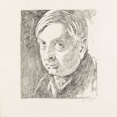 Autoritratto, litografia (es. 57/95), 1972