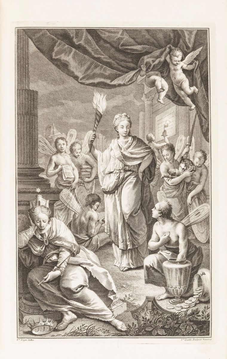 Ludovico Muratori - Antiquitates Italicæ Medii Ævi, 1738, Prima Edizione in Legatura Coeva
