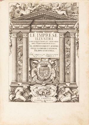 Ruscelli, Girolamo - Illustrious companies with exhibitions, and speeches by S.or Ieronimo RuscelliThe Illustrious Companies