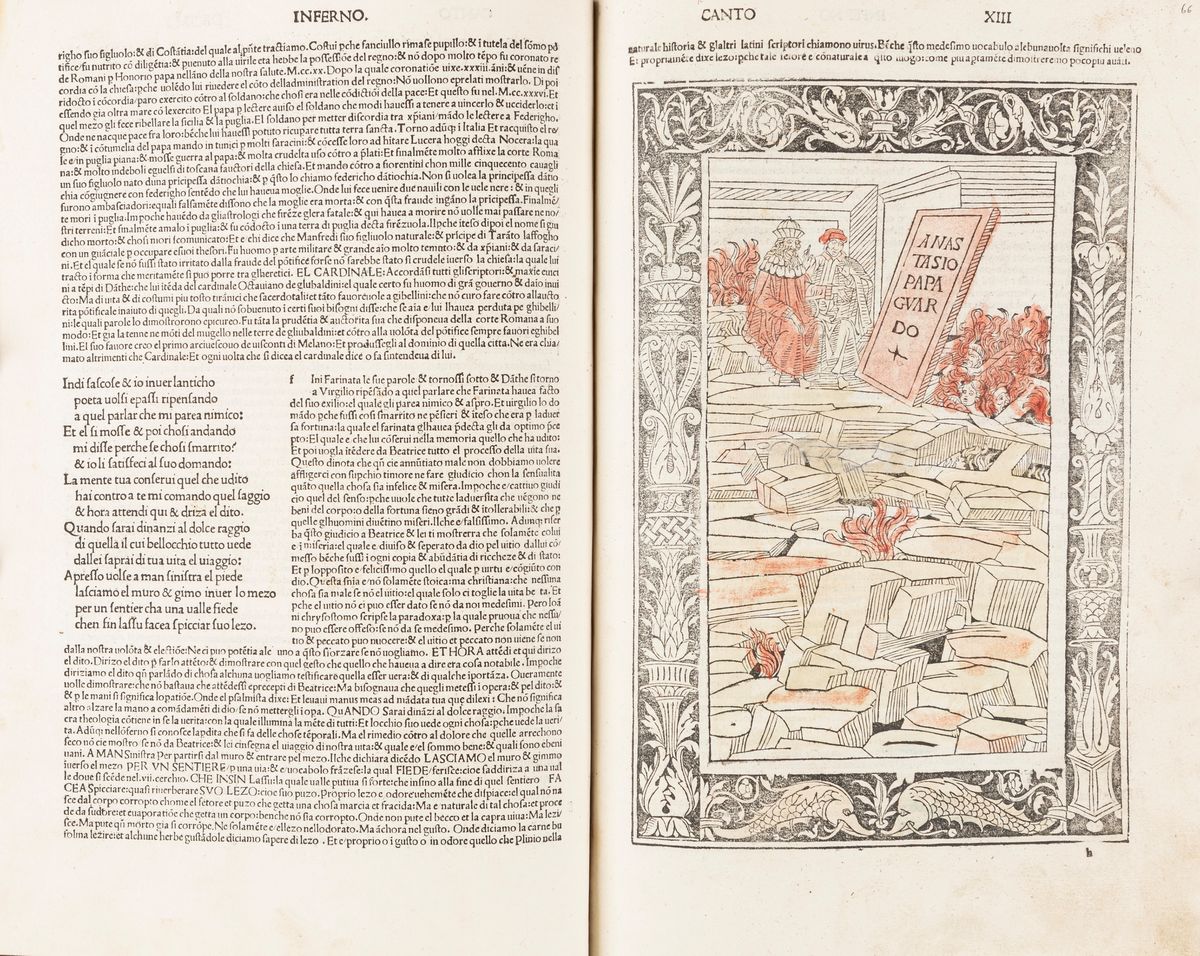 Dante Alighieri - La Commedia [Commento di Christophorus Landinus], Brescia, 1487