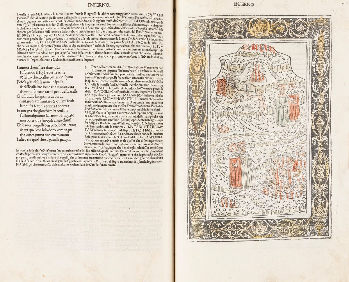 Dante Alighieri - La Commedia [Commento di Christophorus Landinus], Brescia, 1487