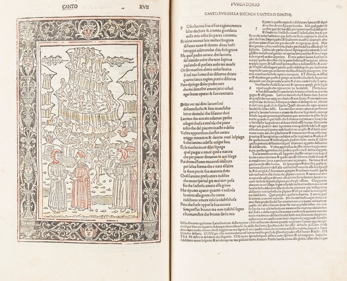 Dante Alighieri - La Commedia [Commento di Christophorus Landinus], Brescia, 1487