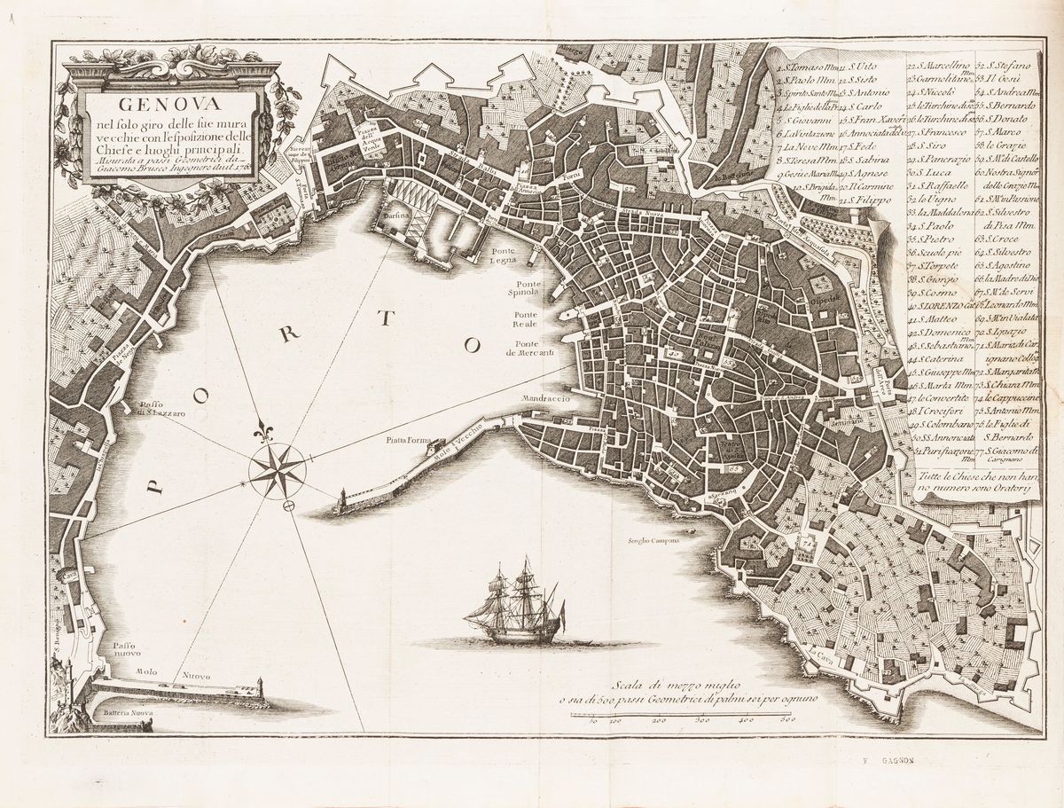 Ortica Agostino - Description des beautés de Genes et de ses environs, 1781