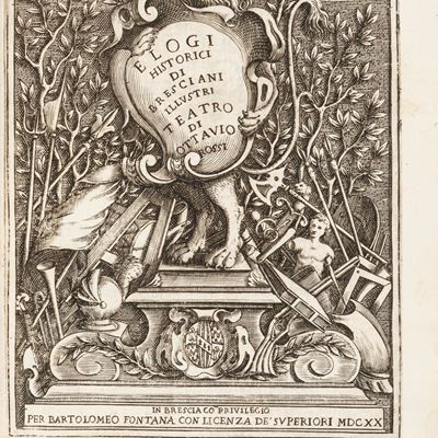 Elogi Historici di Bresciani Illustri, 1620, in 4°