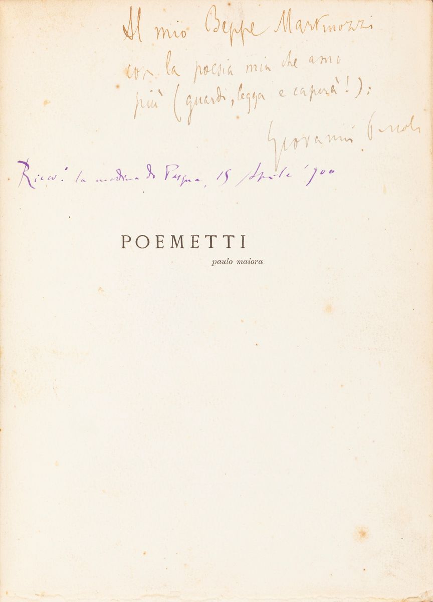 Giovanni Pascoli - Pascoli, Poemetti. Seconda edizione raddoppiata