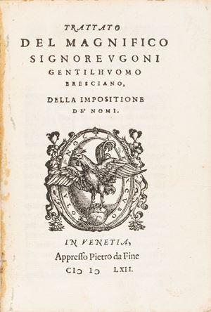 Ugoni, Stefano Maria,  - Trattato del magnifico signore Vgoni gentilhuomo bresciano, della impositione de'nomi 