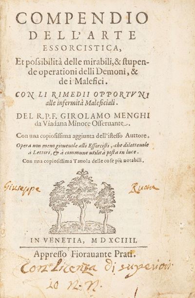 Menghi, Compendio dell’arte essorcistica e delle mirabili e stupende operazioni dei demoni e dei ...