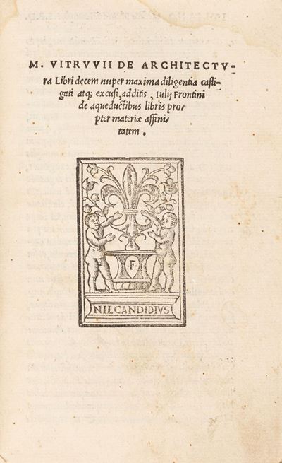 Vitruvio, De Architectura Libri Dece, edizione giuntina del 1522