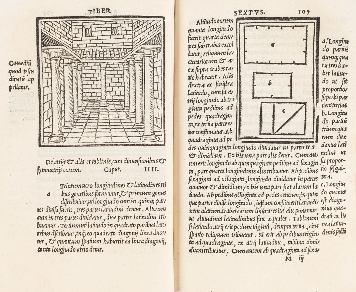 Vitruvio, Marco Pollione - Vitruvio, De Architectura Libri Dece, edizione giuntina del 1522