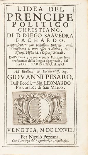Saavedra Fajardo, Diego - The idea of the Christian political prince