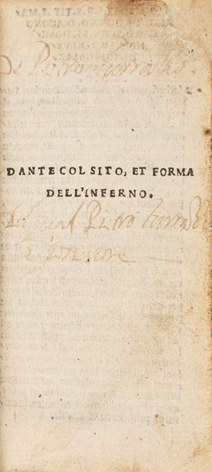 Dante with the site and shape of Hell