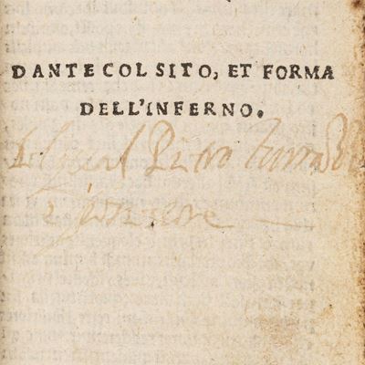 Dante col sito, et forma dell'Inferno, edizione del 1515